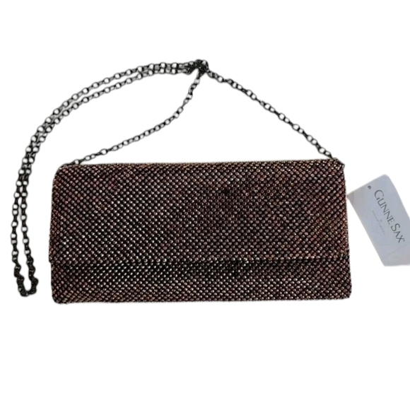 Gunne Sax by Jessica McClintock Helena Diamond Clutch Mesh‎ Evening Bag - Picture 2 of 15